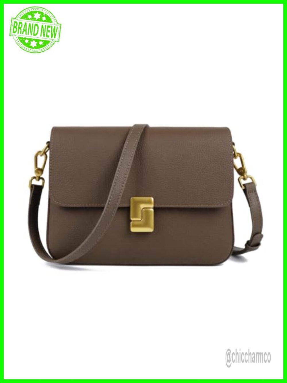 Genuine Leather Crossbody Shoulder Bag Satchel Purse 2 Straps